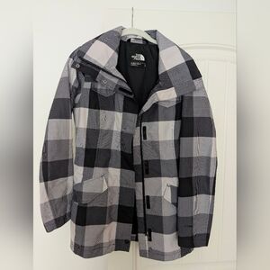 The North Face Lightweight Rain Jacket Women's Black Plaid - Small